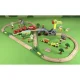 Kruzzel Wooden Railway Track with Train 57 Elements, 3.2m