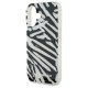Karl Lagerfeld iPhone 16 Case IML Zebra Pattern & Cord, Black