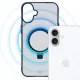 3Mk Protection Smoke Case Mag&Stand for Apple iPhone 16, Black