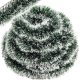 Ruhhy 22310 Christmas Tree Garland, Frosted, 6m, Green/White
