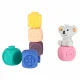 Soft Sensory Educational Stacking Pyramid and Blocks Set, 13 Pieces