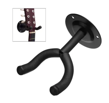 Vertical Wall-Mounted Guitar Hanger Black