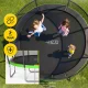4Fizjo PRO Kids Garden Trampoline with Safety Net, 435 cm (14FT), Green/Black