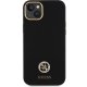 Guess Silicone Logo Strass 4G Case for iPhone 15 Plus / 14 Plus - Black