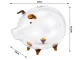 Large Glass Piggy Bank for Adults and Kids Clear Money Saving Jar for Coins and Bills