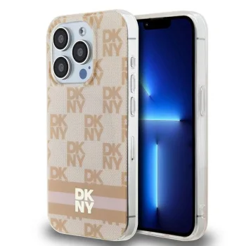 DKNY iPhone 13 / 13 Pro Case IML Checkered Mono Pattern MagSafe, Pink