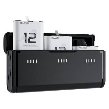 Telesin S0-ECB-01-TGP Three-Channel Charger Kit and Two Batteries for GoPro Hero 9/10/11/12