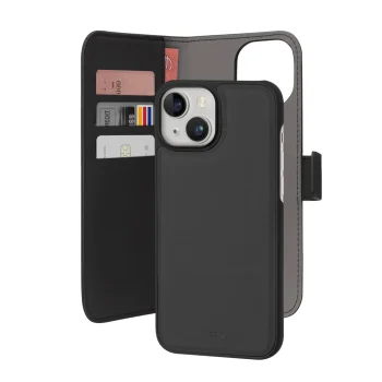 Puro iPhone 15 Wallet Detachable MagSafe 2in1 Case, Black