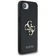 Guess PU Grained 4G Metal Logo Case for iPhone 16e - Black
