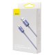 USB uz Lightning Kabelis Baseus Crystal Shine 2.4A 2m Violets