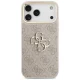 Guess 4G Big 4G Classic Logo Big Strap Metal Buttons Case for iPhone 17 Pro Max, Pink