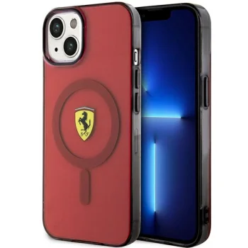 Ferrari iPhone 14 Case Translucent MagSafe, Red