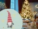 Christmas Gnome, Grey, 38 cm