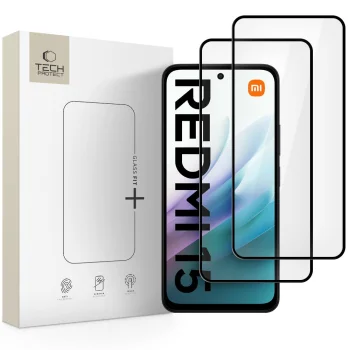 Tech-Protect Glass Fit+ Tempered Glass for Xiaomi Redmi 15 4G / 5G (2-Pack), Black