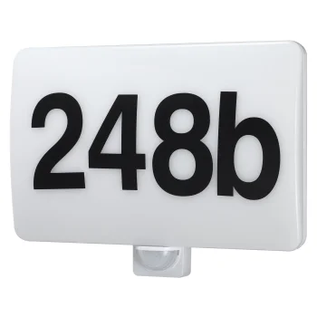 Maclean MCE466 W LED Facade Lamp with House Number, Motion & Twilight Sensor, 20W, IP65