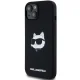 Karl Lagerfeld iPhone 15 Plus / 14 Plus Case Silicone Choupette Head MagSafe, Black