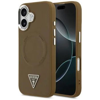 Guess Triangle Logo MagSafe Case for iPhone 17 Brown
