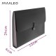 Maaleo A4 Expanding File Folder with 13 Pockets, Accordion Document Organizer 27227, Black