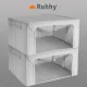 Foldable Storage Organiser Boxes with Frame 2 Pack Ruhhy 22930, 40x30x20 cm, Grey