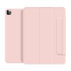 Apple iPad Pro 13'' (2024) (A2926 A2925) Nappa Texture Tri-Fold Book Case Cover, Pink