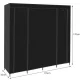 Ruhhy Folding Fabric Wardrobe 170x170 cm, Black