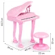 Kids\' Piano Keyboard with Microphone, Stool & MP3 Input