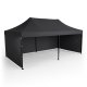 Plonos Garden Pavilion with 3 Walls 3x6m Black