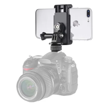 Phone and Action Camera Holder with Adapter - Black
