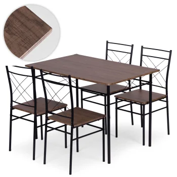 Modernhome Verona Dining Furniture Set: Table and 4 Chairs