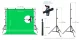 Photo Studio Background Support 2.9x2m with 3 RGB Fabric Backdrops