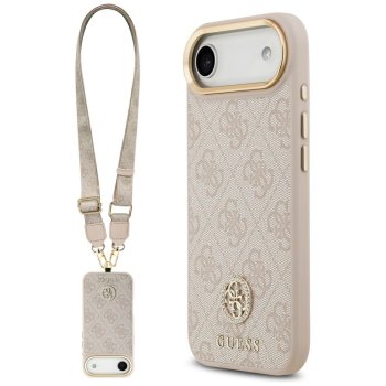 Guess 4G Strass Logo & Big Strap MagSafe Case for iPhone Air, Pink