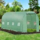 Polytunnel Greenhouse 6x3x2 m 18 m² Metal Frame UV Foil