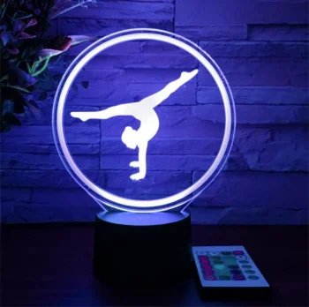 3D LED Night Light "Gymnast" with Remote Control