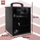 Kaminer 00026072 Electric Heater with Thermostat 3000W