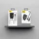 Dudao A23LEU 2.4A GaN USB-A Wall Charger with USB-A to Lightning Cable - Black