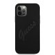 Guess GUHCP12MLSVSBK iPhone 12/12 Pro 6,1\\\" melns cietais futrālis Script Vintage | black hardcase