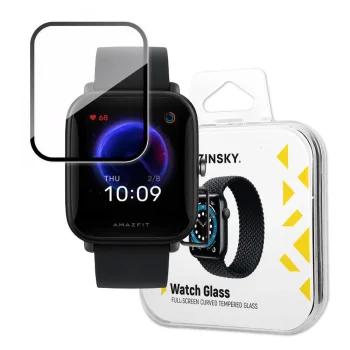 Hybrid Screen Protector Wozinsky Watch Glass for Xiaomi Amazfit Bip U, Black