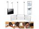 Trifold 3-Way Hanging Mirror for Self Hair Cutting, Black