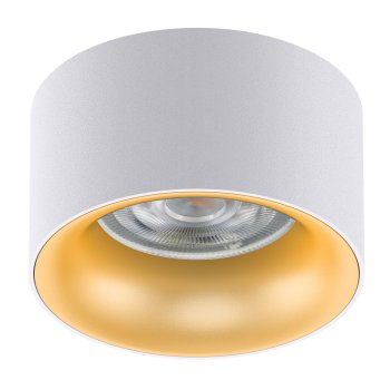 Maclean MCE457 W/G Recessed Spotlight Fixture, GU5.3, 70x40mm, White/Gold