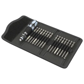 Wera Kraftform Kompakt 60 Bit Set with Holder, 17 Pieces, Stainless Steel