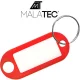 Malatec Key Tags with Label Window 100 Pcs