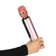Wireless Karaoke Microphone for Kids with Bluetooth Speaker 2000mAh SD USB, Pink