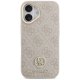 Guess 4G Strass Logo & Big Strap Metal Buttons MagSafe Phone Case Cover iPhone 17 - Pink