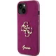 Guess Glitter Script Big 4G Case for iPhone 15 - Purple