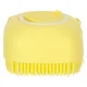 Silicone Dog and Cat Bath Brush with Shampoo Dispenser, Yellow