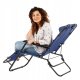 Garden - Beach Deckchair, Sunbathing Lounge, Folding Chair, Gray