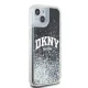 DKNY iPhone 15 Case Liquid Glitters Arch Logo, Black