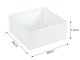 Fabric Drawer Organizer for Underwear and Clothes, 28x28x10 cm, White