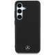 Mercedes Leather Debossed Lines MagSafe Case for Samsung Galaxy S25+, Black
