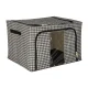 Bedding and Clothing Organizer with Frame, 66L, White Black